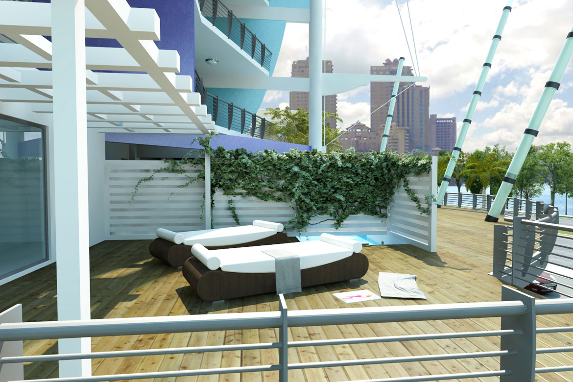 Apartamento Torre Ibiza terraza y piscina