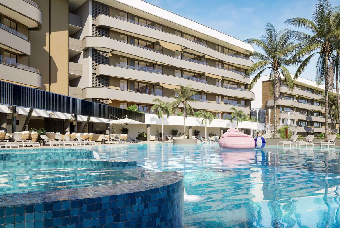 Apartamentos Palm View Bávaro, jacuzzi y piscina